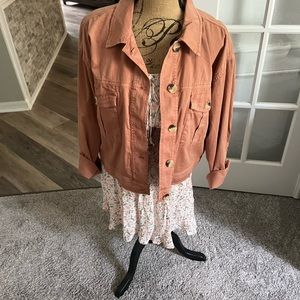 So brand orange denim jacket. So cute with jeans or dress